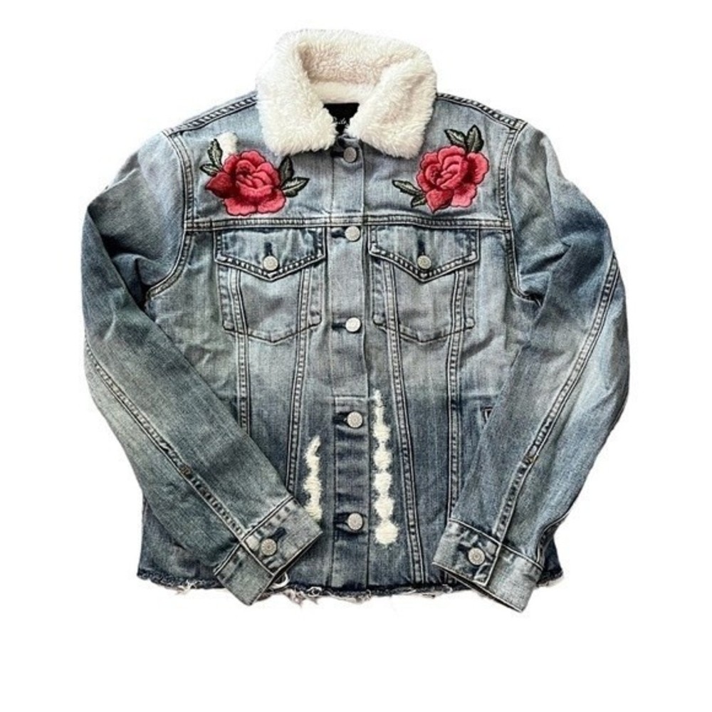 Rails Ramsey Faux Fur Denim Jacket - XS